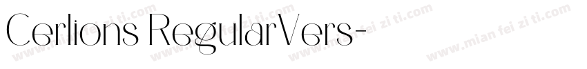 Cerlions RegularVers字体转换
